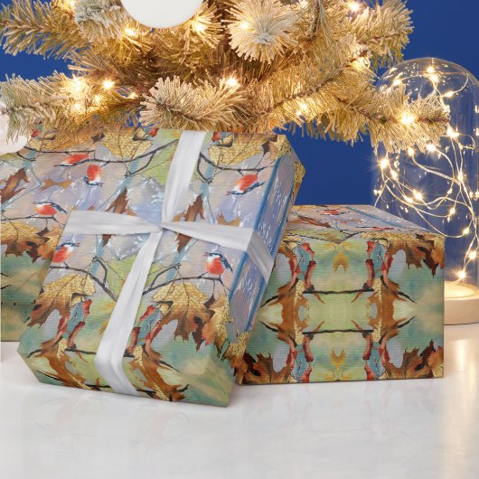 Papier Cadeau Red Breast Bird Gift Wrapping Paper (Vacances)