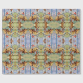 Papier Cadeau Red Breast Bird Gift Wrapping Paper (Plat)