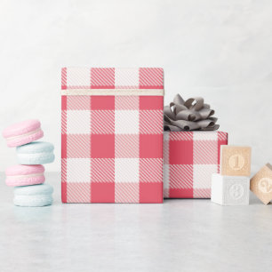 Papier Cadeau Red Buffalo Check Plaid Motif de vacances