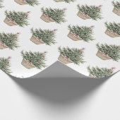 Papier Cadeau Red Bulbs Christmas Trees (Coin)