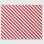Papier Cadeau Red Candy Cane Stripe Wrapping Paper (Plat)