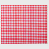 Papier Cadeau Red checkered fabric closeup , tablecloth texture (Plat)