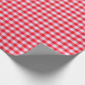 Papier Cadeau Red checkered fabric closeup , tablecloth texture (Coin)