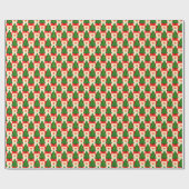 Papier Cadeau Red Checks with Trees Country (Plat)