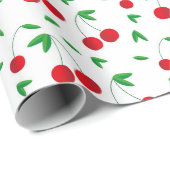 Papier Cadeau Red Cherries Summer Toutes les occasions (Coin rond)