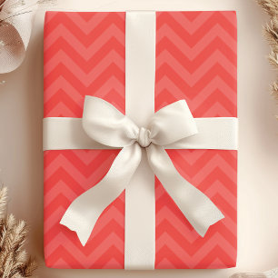 Papier Cadeau Red Chevron Zigzag