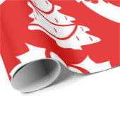 Papier Cadeau Red Christmas Tree cloches Wreath Wrapath Papier (Coin rond)