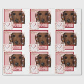 Papier Cadeau Red Dachshund (Plat)