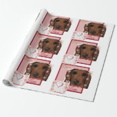 Papier Cadeau Red Dachshund (Déroulé)