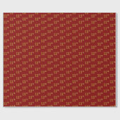 Papier Cadeau Red, Faux Gold 11e (onzième) événement (Plat)