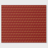 Papier Cadeau Red, Faux Gold 15e (quinzième) événement (Plat)