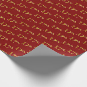 Papier Cadeau Red, Faux Gold 17e (dix-septième)