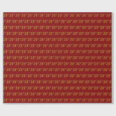 Papier Cadeau Red, Faux Gold 21e (Vingt et unième) (Plat)