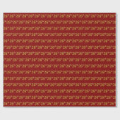 Papier Cadeau Red, Faux Gold 26e (Vingt-sixième) (Plat)
