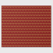 Papier Cadeau Red, Faux Gold 32e (Trente-Seconde) (Plat)