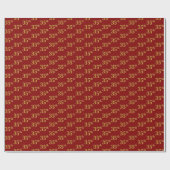Papier Cadeau Red, Faux Gold 35e (Trente-cinquième) (Plat)
