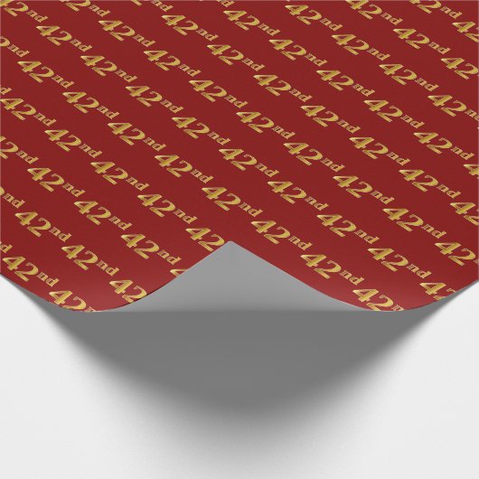 Papier Cadeau Red, Faux Gold 42e (Quarante-Seconde) (Coin)