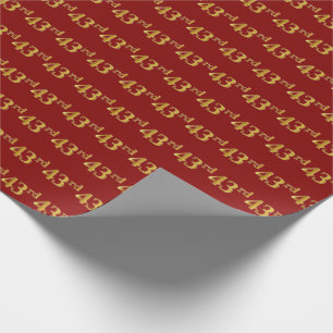 Papier Cadeau Red, Faux Gold 43e (Quarante-troisième)