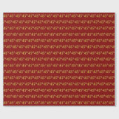 Papier Cadeau Red, Faux Gold 45e (Quarante-cinquième) (Plat)