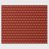 Papier Cadeau Red, Faux Gold 46e (Quarante-sixième) (Plat)
