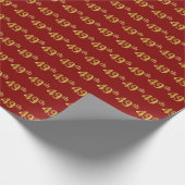 Papier Cadeau Red, Faux Gold 49e (Quarante-Neuvième) (Coin)