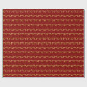 Papier Cadeau Red, Faux Gold 52e (Cinquante-deuxième) (Plat)