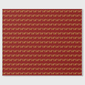 Papier Cadeau Red, Faux Gold 54e (Cinquante-quatrième) (Plat)