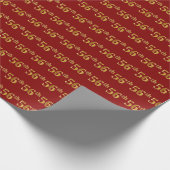 Papier Cadeau Red, Faux Gold 56e (Cinquante-sixième) (Coin)