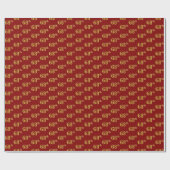 Papier Cadeau Red, Faux Gold 68e (Soixante-huitième) (Plat)