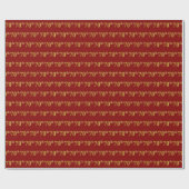 Papier Cadeau Red, Faux Gold 70th (Seveneth) (Plat)