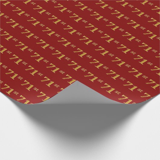 Papier Cadeau Red, Faux Gold 71e (Soixante-et-onze) (Coin)