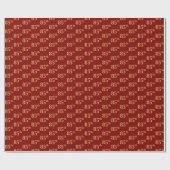 Papier Cadeau Red, Faux Gold 85e (Quatre-vingt-cinquième) (Plat)
