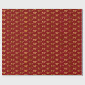 Papier Cadeau Red, Faux Gold 91st (Quatre-vingt-onze) (Plat)