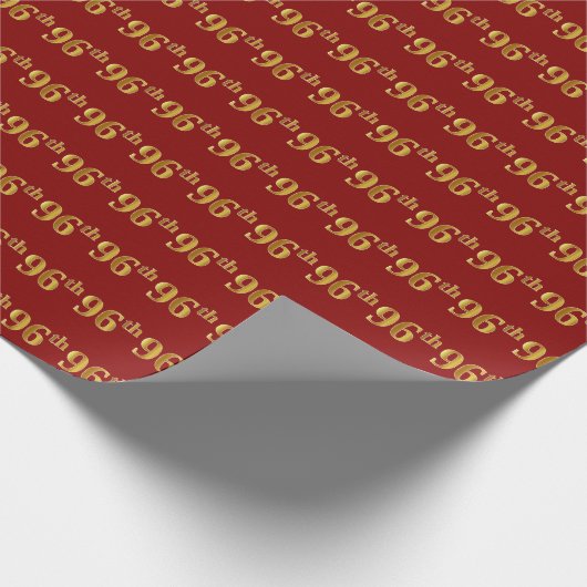 Papier Cadeau Red, Faux Gold 96e (Quatre-vingt-seizième) (Coin)