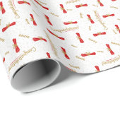 Papier Cadeau Red Félicitations Diplôme de classe Année Diplôme (Coin rond)