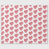 Papier Cadeau Red Flame Hearts Bridal Shower (Plat)