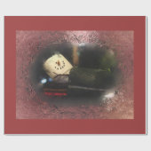 Papier Cadeau Red Frosty S'mores Snowman (Plat)