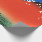 Papier Cadeau Red Fuji Hokusai Ukiyo-e Découpage d'art japonais (Coin)