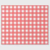 Papier Cadeau Red Gingham Check Pattern (Plat)