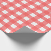Papier Cadeau Red Gingham Check Pattern (Coin)