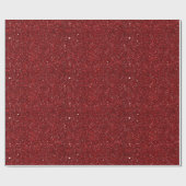 Papier Cadeau Red Glitter Sparkle Wrapping Paper (Plat)