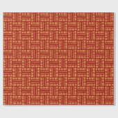 Papier Cadeau Red Gold Christmas Text-based Giftwrap (Plat)