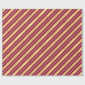 Papier Cadeau Red Gold Stripes (Plat)