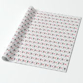 Papier Cadeau Red Golf Themed Graduation Monogram Pattern (Déroulé)