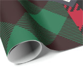 Papier Cadeau 'Red/Green Checker Père Noël Baby Wrapper Paper (Coin rond)