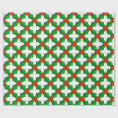 Papier Cadeau Red Green Noël Motif cadeau de vacances (Plat)