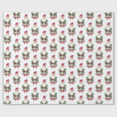Papier Cadeau Red Green Noël Père Noël (Plat)