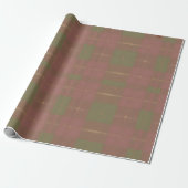 Papier Cadeau Red Green Plaid Pattern (Déroulé)