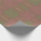 Papier Cadeau Red Green Plaid Pattern (Coin)