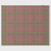 Papier Cadeau Red Green Plaid Pattern Wrapping Paper (Plat)